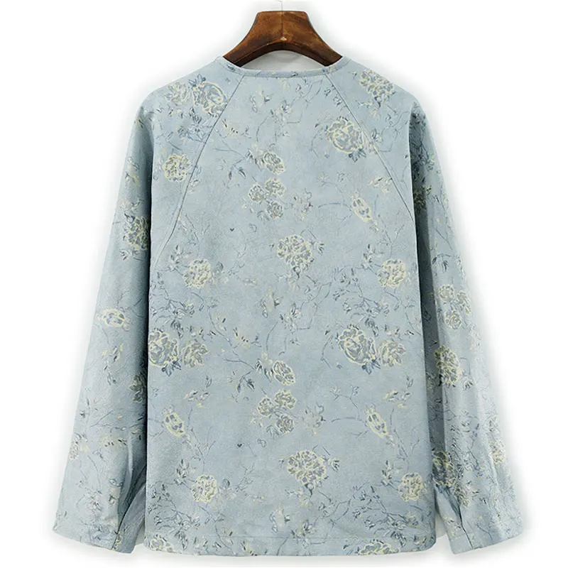 قميص BirdTree-35% حريري 65% من الصوف الأنيق، جاكار نسائي برقبة دائرية، بلوزة فضفاضة قابلة للعكس للتنقل بتصميم عتيق، جديد لخريف 2025 T5O432CC #2