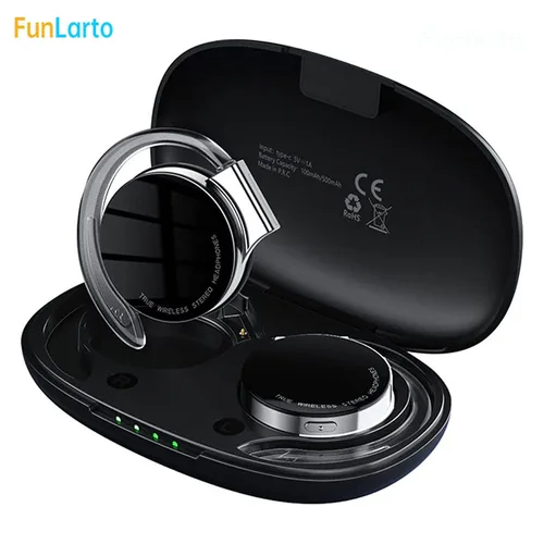 Auriculares inalámbricos TWS con micrófono, cascos con Bluetooth, no intrauditivos, luces nocturnas para correr, reducción de ruido, llamadas HD