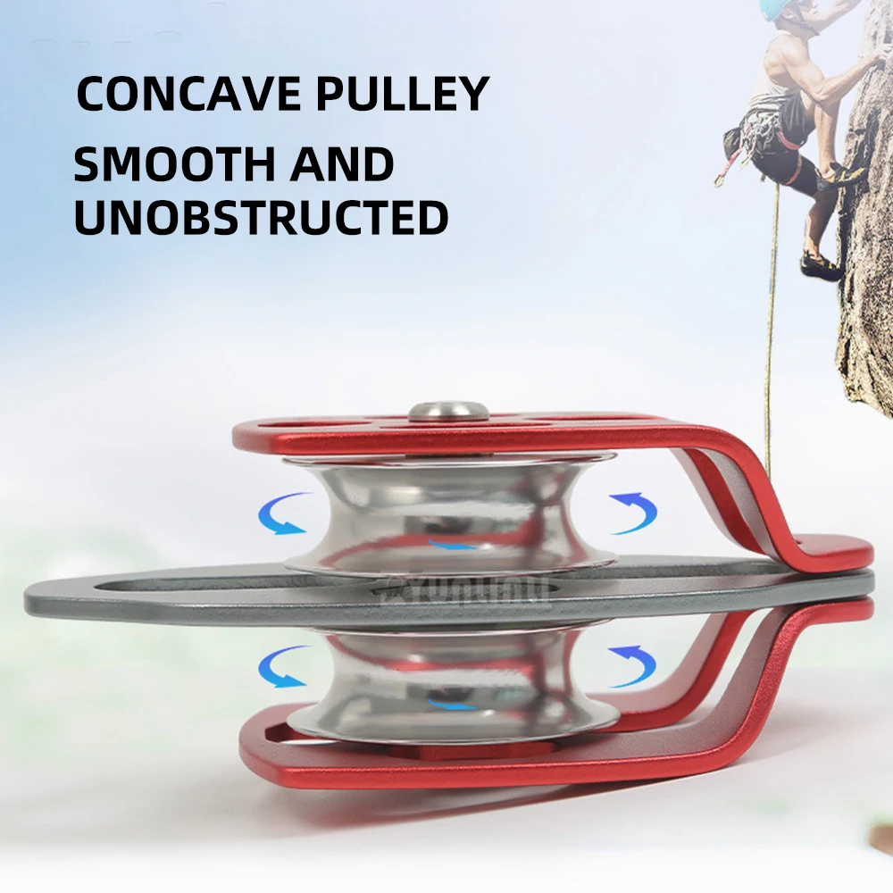 Lifting Pulley: Climbing Pulley, NEW Dual-Pulley Children's Zip Line Equipment Cable Car Transport Pulley With Bearing Rock
