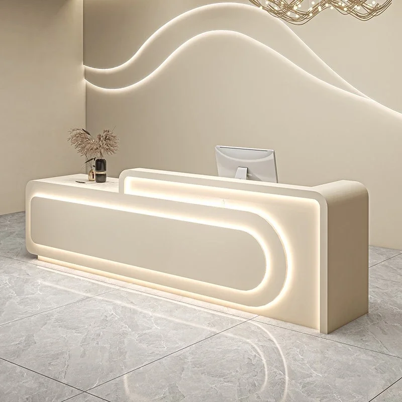 

*/*Aesthetic Elegant Bar Counter Cabinet Modern Delicacy Checkout Shop Reception Desks Unique Luxury Mostrador Commercial Furnit