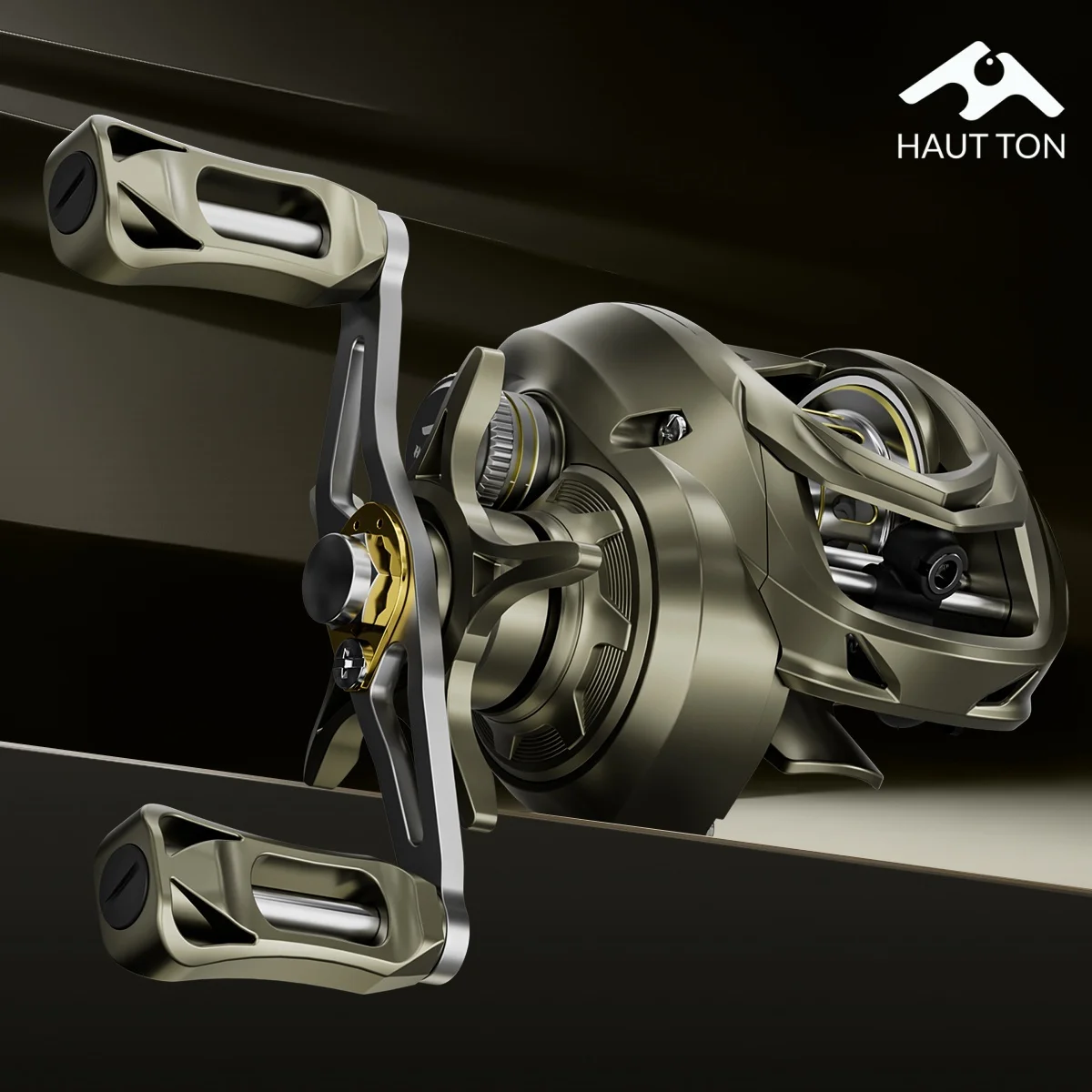 haut-ton-cw-カーボンファイバー-ベイトキャスティングリール-セラミックベアリング2個搭載-軽量わずか134g-cncメタルスプール-遠投対応