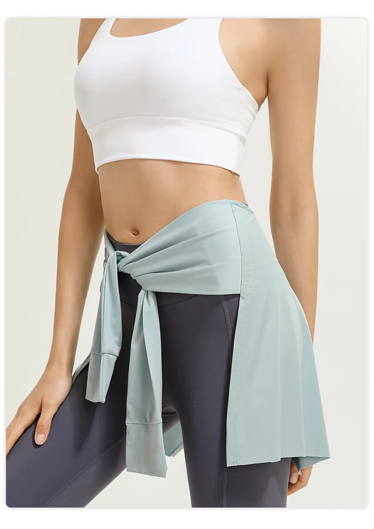 Sports & Fitness Yoga Skirt: Hip-Covering, Slimming Midi Skirt with Ties—Perfect for Yoga, Dance, and Ballet