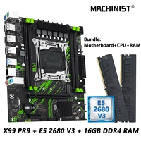 MACHINIST PR9 X99 placa base Combo Intel Xeon E5 2680 V3 CPU + DDR4 8GBx2 2133MHz RAM de doble canal opcional kit de computadora