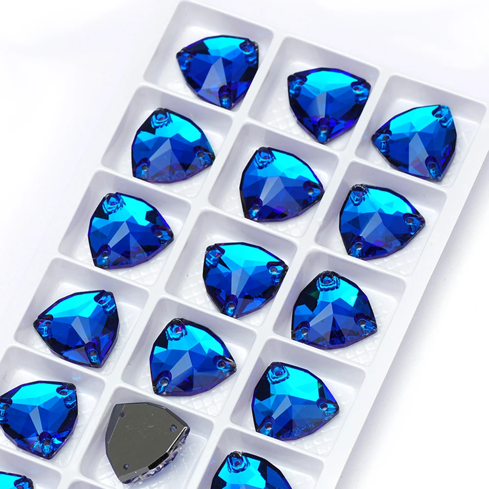 PUBRILEX K9 Glass Trilliant Flatback Rhinestones Sew-On Stones DIY Sewing Crafts Decorations Crystals for Clothing Dress Garment