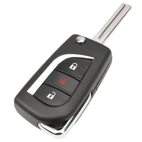 Zz 8A H Chip 312/314MHz Flip Chiave di Controllo Remoto Dell'automobile Fob FCC GQ4-73T/52T HYQ12BFA Per Toyota RAV4 Vios Hilux Yaris TOY48/43 Lama