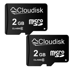 Clouddisk 마이크로 SD 카드, 휴대폰 카메라용 메모리 카드, 2 팩, 1GB, 2GB, 4GB, 8GB, 16GB, U3, 32GB, 64GB, 128GB, 256GB, C10 A1