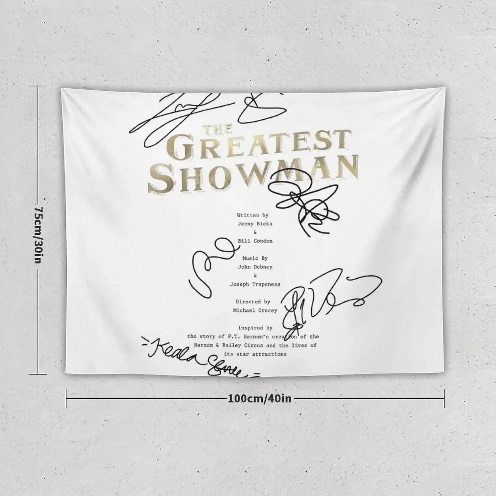 The Greatest Showman Script Tapestry Home And Comfort Decor Room Aesthetic Decor Tapestry