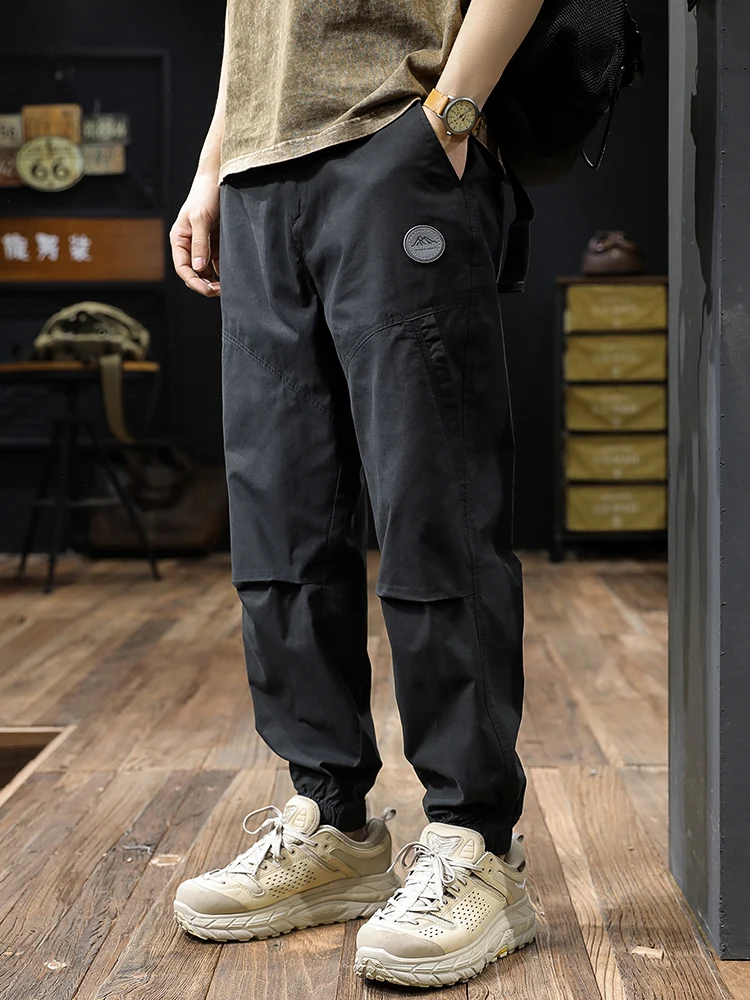 

American Waed Vintage Workwear Pants Men's Summer Pure Cotton Thin Casual Loose Trousers Harlan Long Pants Breathable