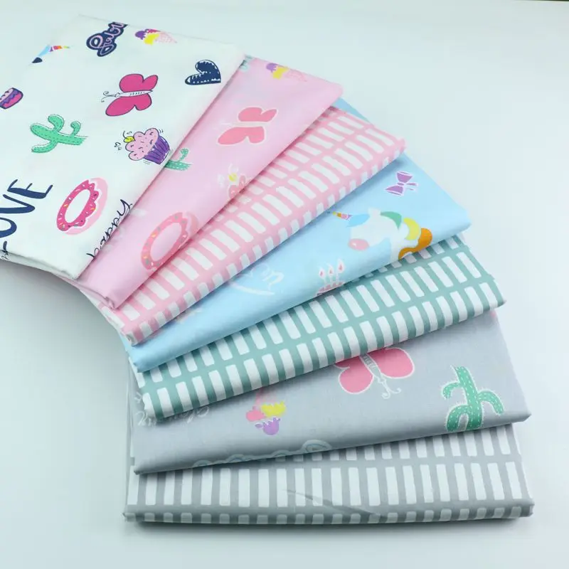 Printed Carton Cotton twill fabric Kids Cotton cloth for DIY Sewing Quilting Fat Quarters Material For Baby&Child 50*160cm