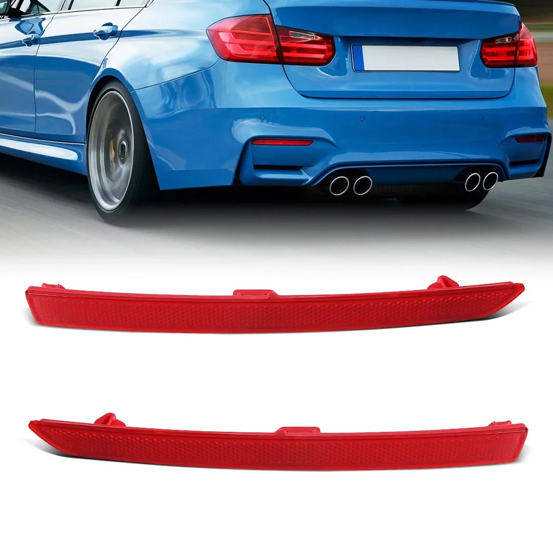 

Car Rear Bumper Reflector For BMW 3 4 Series M3 M4 F80 F82 F83 2012-2019 Reflective Strips Warning Lamp 63147848583 63147848584