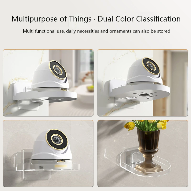 Punch-Free Security Surveillance Camera Stand New Traceless Wall-Mounted Bracket Home Self-Adhesive Drill-free Fixer 1pcs