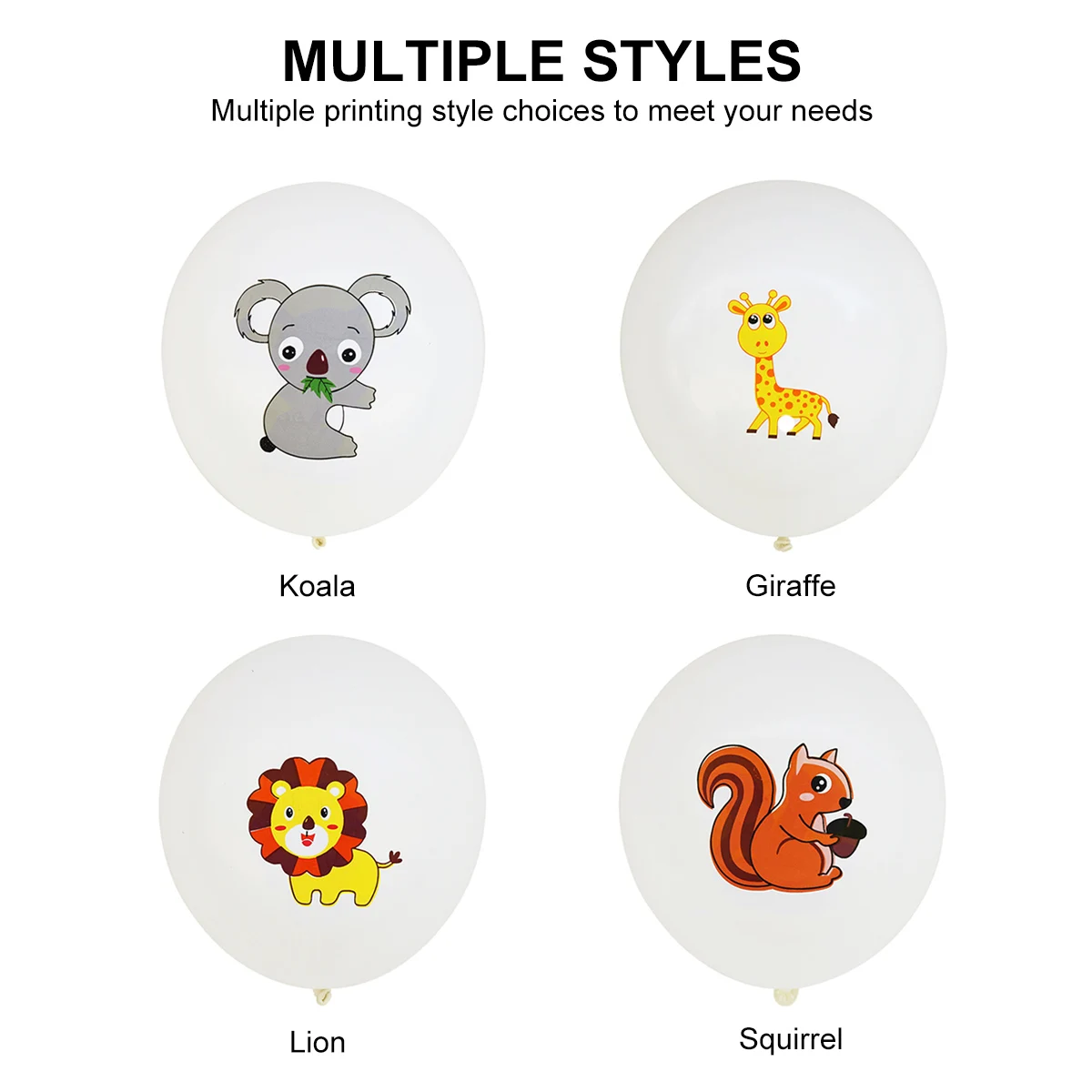 

20 pcs Latex Lion Balloons Jungle Theme Animal Party Decorations Thick Natural Rubber For Kids Birthday Forest