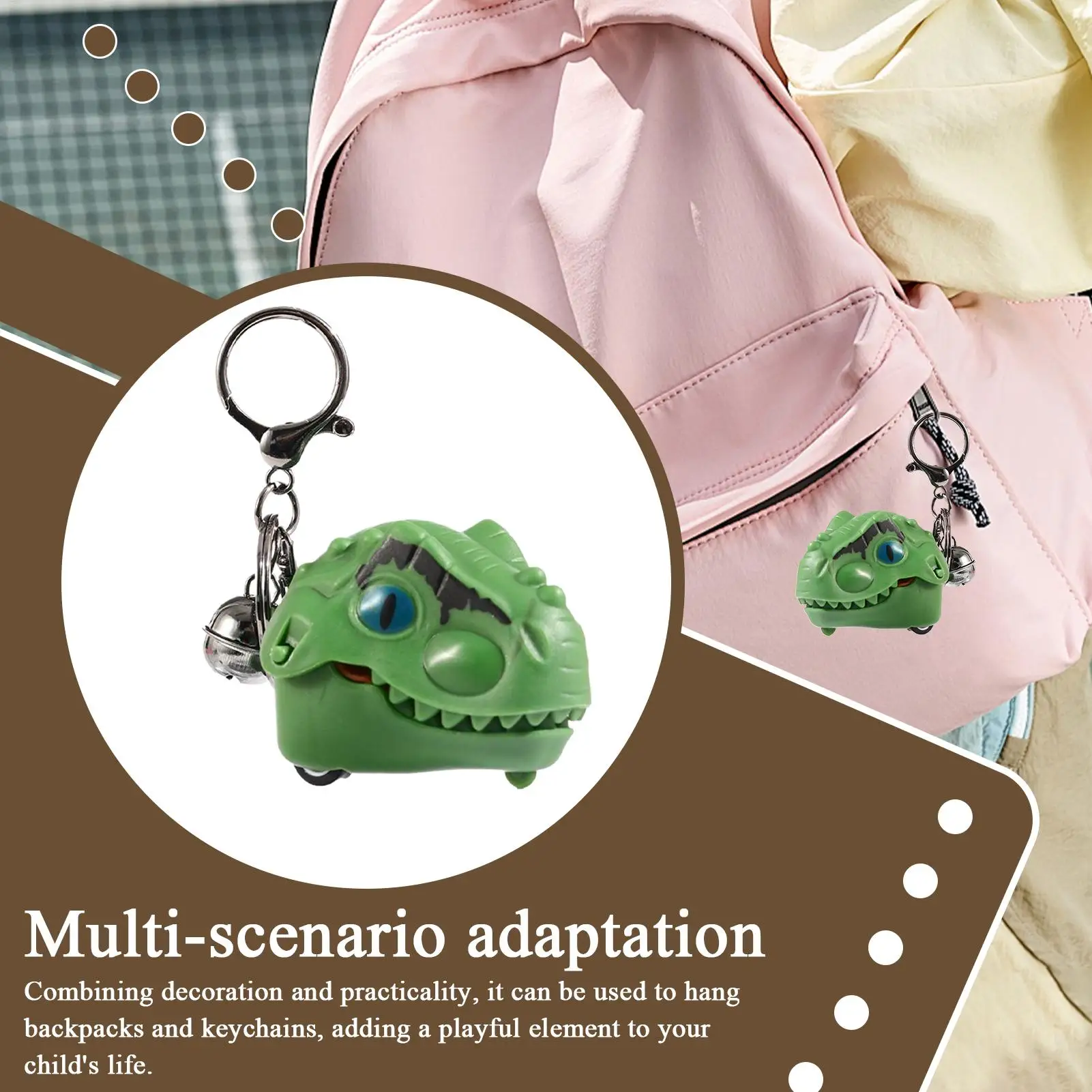 Porte-clés dinosaure mignon, jouets de noël, pendentif Anime réaliste, sac à dos, décoration, cadeau d'anniversaire pour enfants, 1 pièce