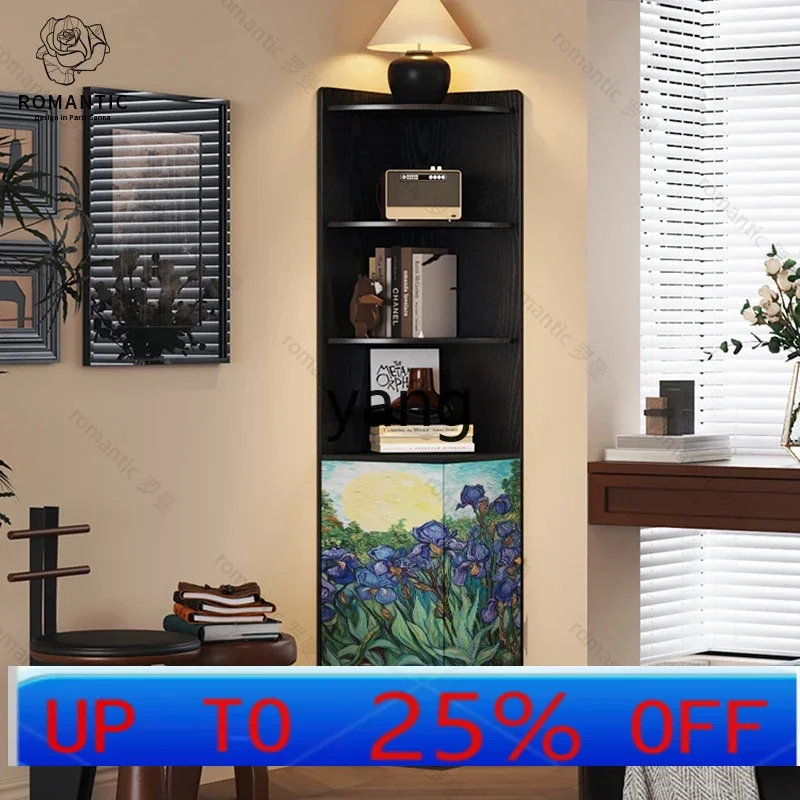

LH Modern Simple Iris Corner Cabinet Living Room Triangle Cabinet Corner Cabinet Solid Wood Storage