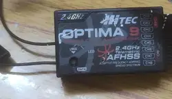 90% new Hitec Optima 9 9 -Channel 2.4GHz Adaptive Telemetric AFHSS Frequency Hopping Spread Spectrun Receiver  for RC Airplane