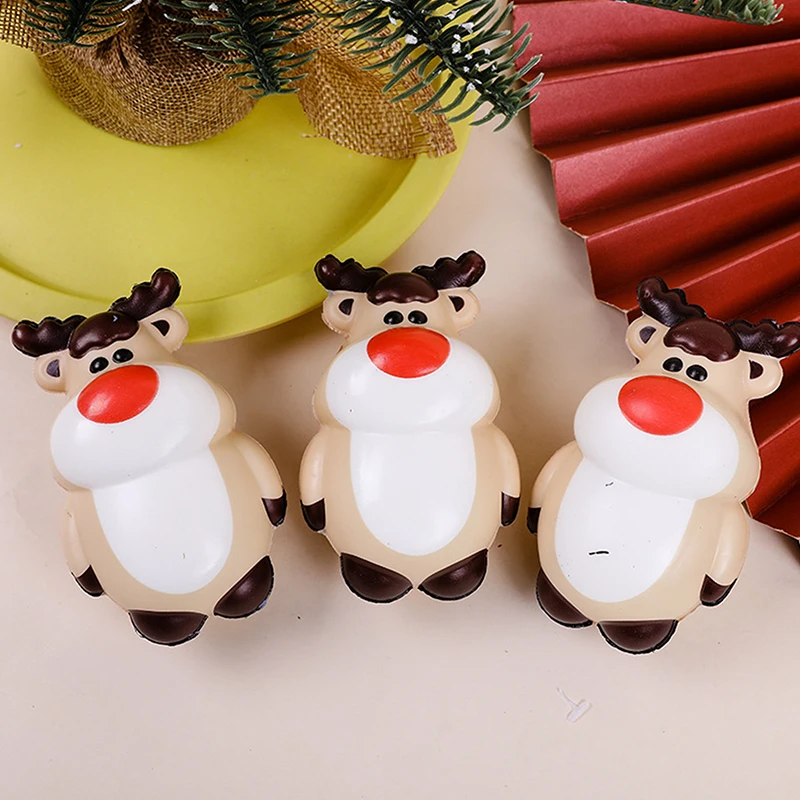 4Pcs Weihnachten Baum Santa Claus Elch Schneemann Quietschen Spielzeug Nette Cartoon Langsam Rebound Weiche Spielzeug Stress Relief Spielzeug Weihnachten geschenk