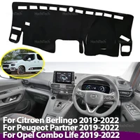 Cubierta para salpicadero, alfombrilla antideslizante, parasol para coche, alfombra para Citroen Berlingo, Peugeot Partner, Opel Combo Life 2019-2022