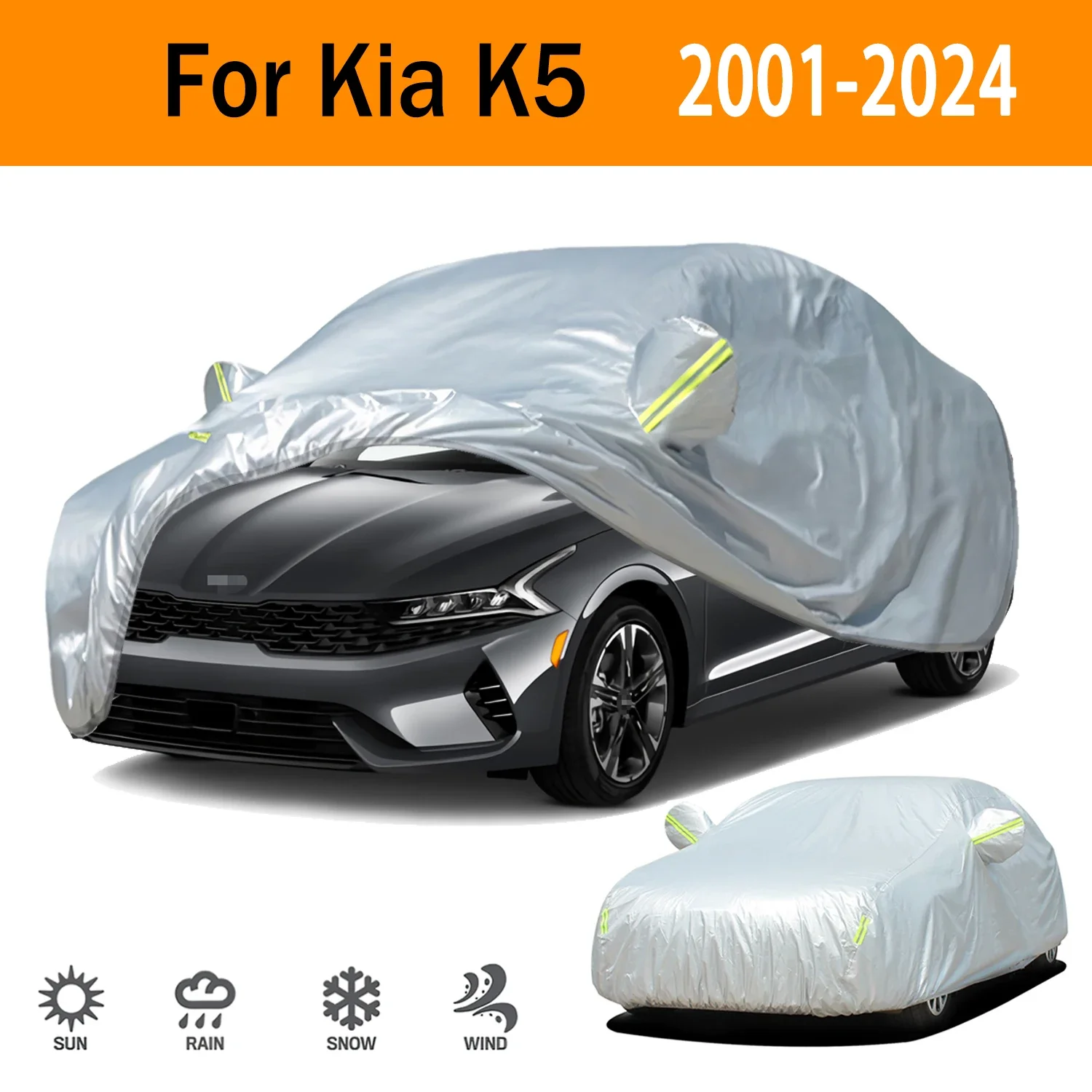 

For Kia K5 Outdoor Protection Full Car Covers Snow Cover Sunshade Waterproof Dustproof Exterior Car accessories