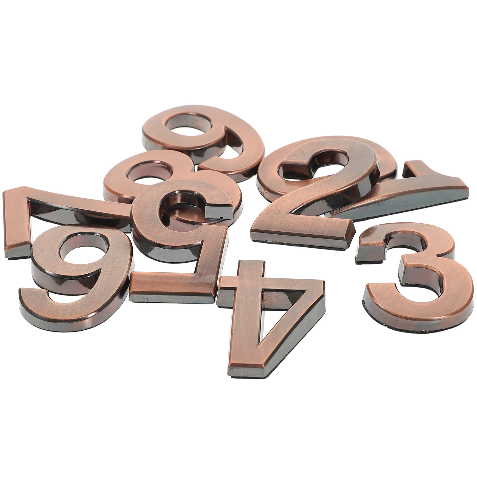 

10 Pcs Digital Number Apartment House Home Address Mailbox Door Street ABS Plastic Self Adhesive Durable Numbers For Outside