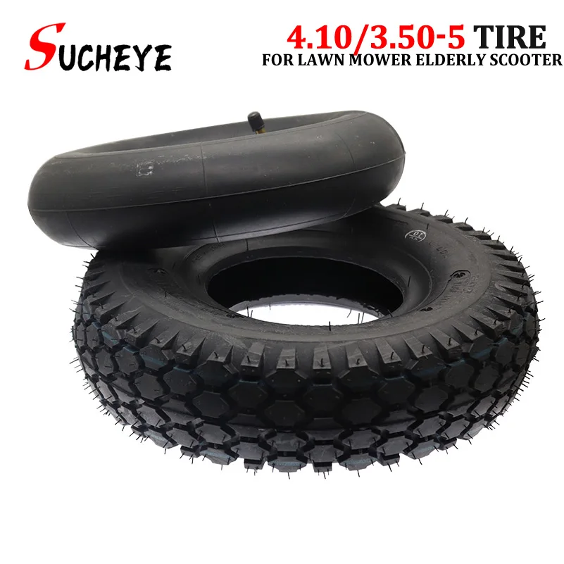Warehouse Trolley Tire 4.10/3.50-5 Tyre for Old Age Walker 3.50-5 Three Way Car Wheelchair Inner Tube and Outer