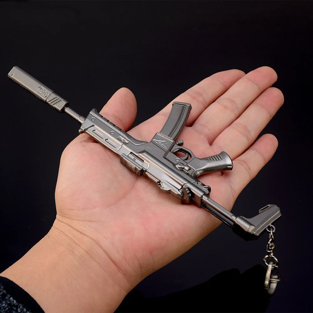 20cm Valorant Standard Spectre Submachine Gun Silencer Game Weapon Model Metal Handicraft Metal Ornaments Keychains Gifts Toys