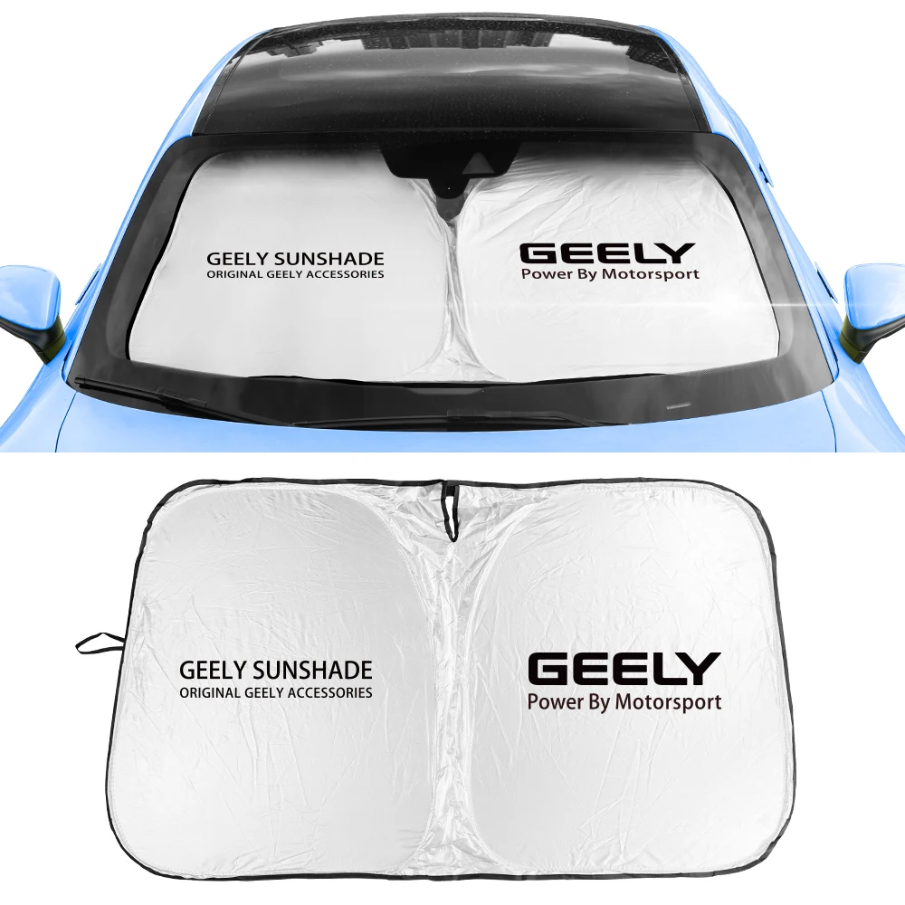 Car Sunshades Cover Windshield Sun Visor Shade Protector For GEELY Coolray Aktie Tugella Atlas GC6 Vision X6 Emgrand X7 EC7 GX3