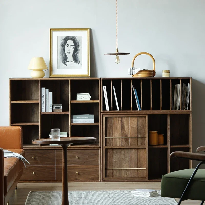 

Solid Wood Living Room Low Cabinet Multi-Functional Storage Cabinet Floor Sideboard Cabinet