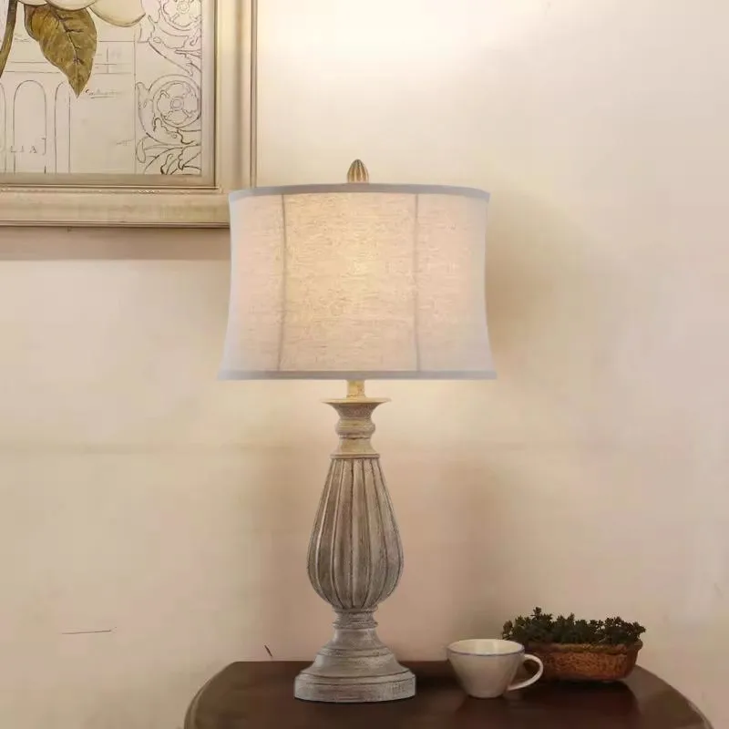 American Minimalist Woodcraft Desk Lamp Creative Study Bedroom Bedside Lamp Retro Homestay Hotel