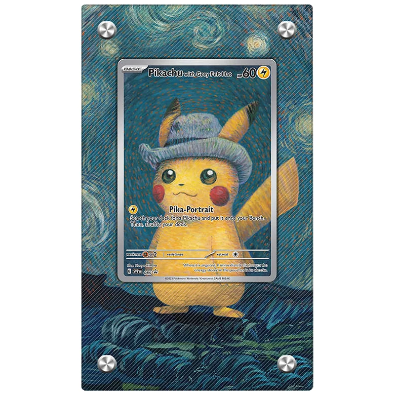 Ptcg Mew Charizard Pikach soporte de exhibición de tarjetas acrílicas Diy ladrillos de tarjetas colección de Anime clásico juguetes de regalo sin tarjeta incluida