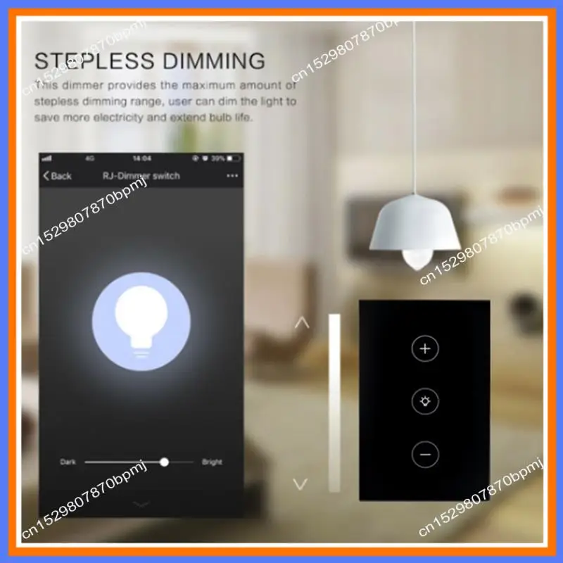 BAAE US Standard Smart Wifi Life LED Dimmer Switch Wireless Touch Dimming Wall Switch Works With Alexa Google Home