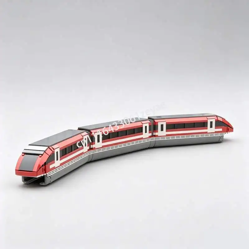 1308Parts High Speed Maglev Train Moc Creative Puzzle Model Custom Building Blocks Diy Assembly Educational Toy Collection Gifts
