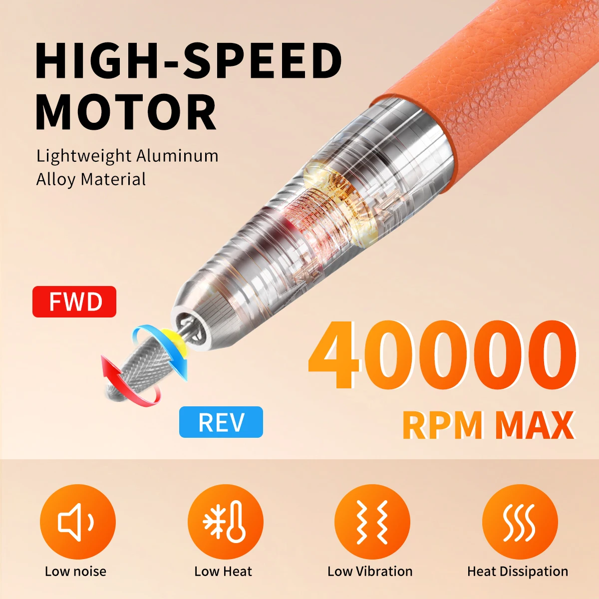 Professional USB Electric Portable Nail Drill Machine 40000RPM  remove dead skin nail remover pen handheld nail salon special