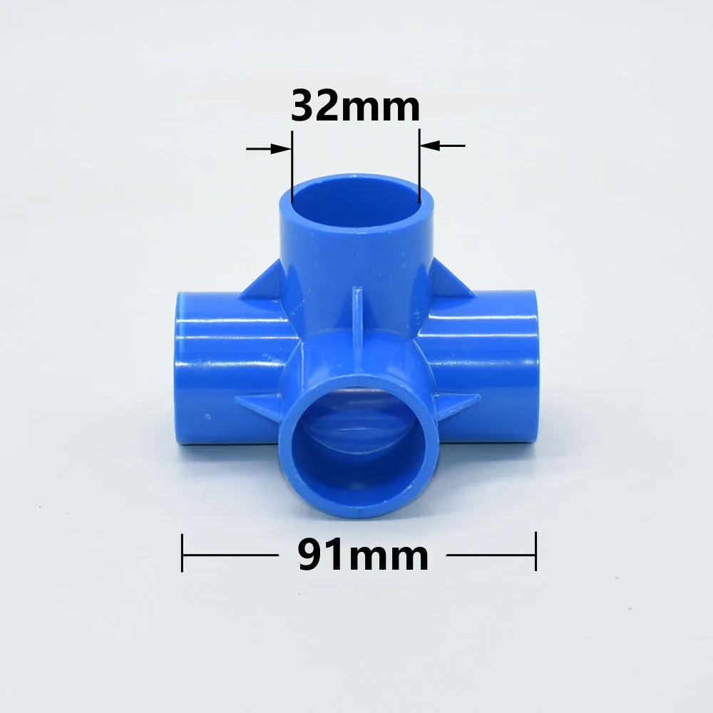 PVC 커넥터, 3 방향 4/5 3 차원 급수 파이프 피팅, 플라스틱 커플러, DN15, 20, 25/40, 20, 25, 32mm