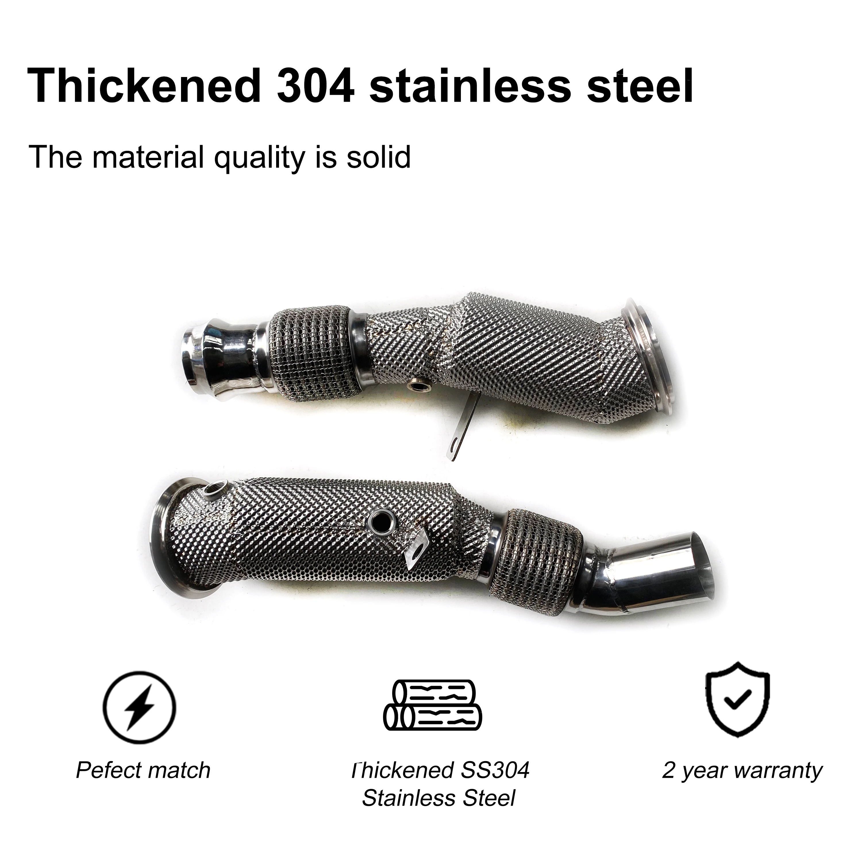 ACE SUS304 Hochleistungs-Downpipe für BMW N20 F30 G20 G28 325i 330i 2.0T B48 mit Katalysator Auspuffkrümmer Auspuffrohr – Detail 8