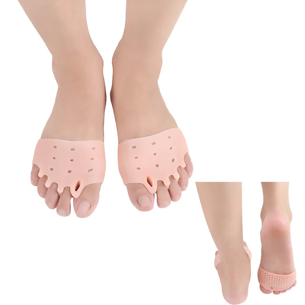 Tcare Foot Care Brace Support Gel Foot Pads, Correct Toes Naturally with Toe Separators Great Choice for Fighting Bunions Unisex