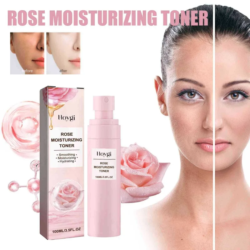 

Rose Water Hydrating Spray Relieves Dry Rough Skin Deep Moisturization Shrinks Pores Facial Toner For Skin