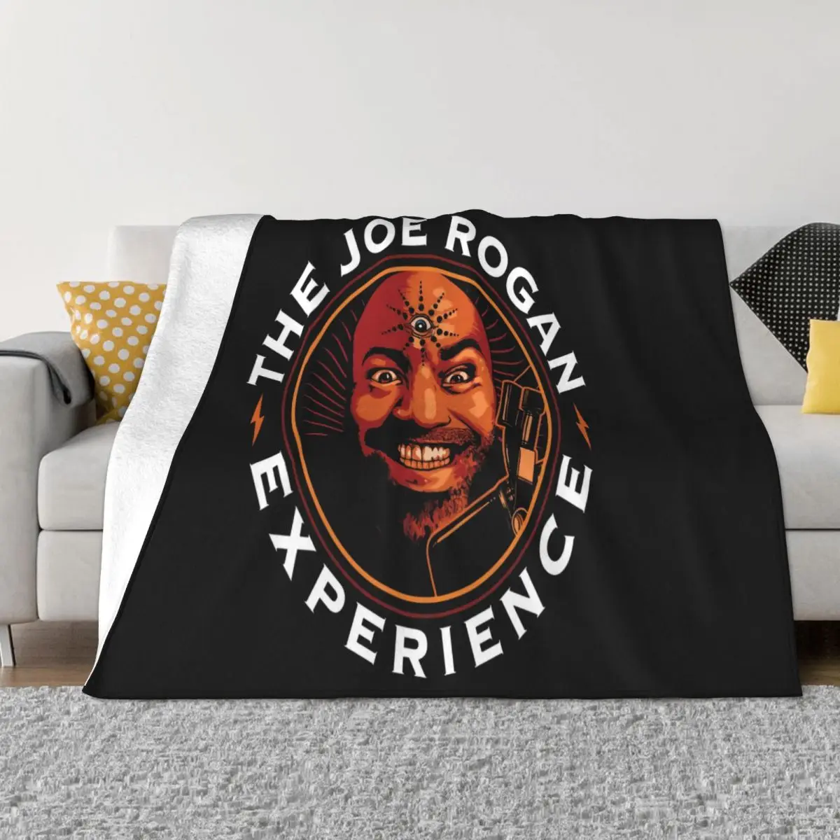 Joe Rogan Experience Swea Wokecotton Graphic Letter Cartoon Creative Middle Aged Pride Graphic Letter Present Throw Blanket