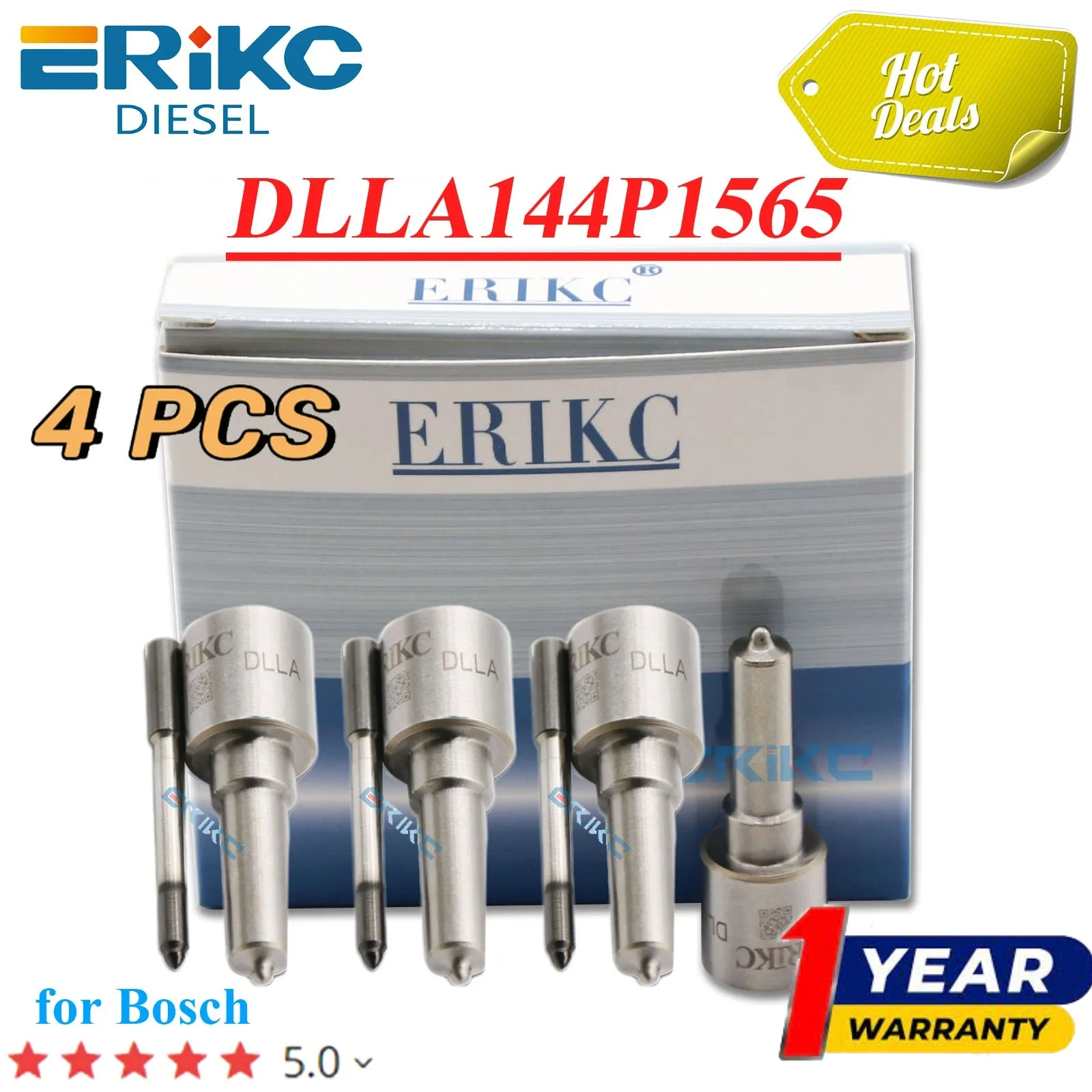 

4PC DLLA144P1565 0433171964 Common Rail Injector Nozzle dlla144p1565 Auto Sprayer DLLA 144 P 1565 for 0445120066 0986435548