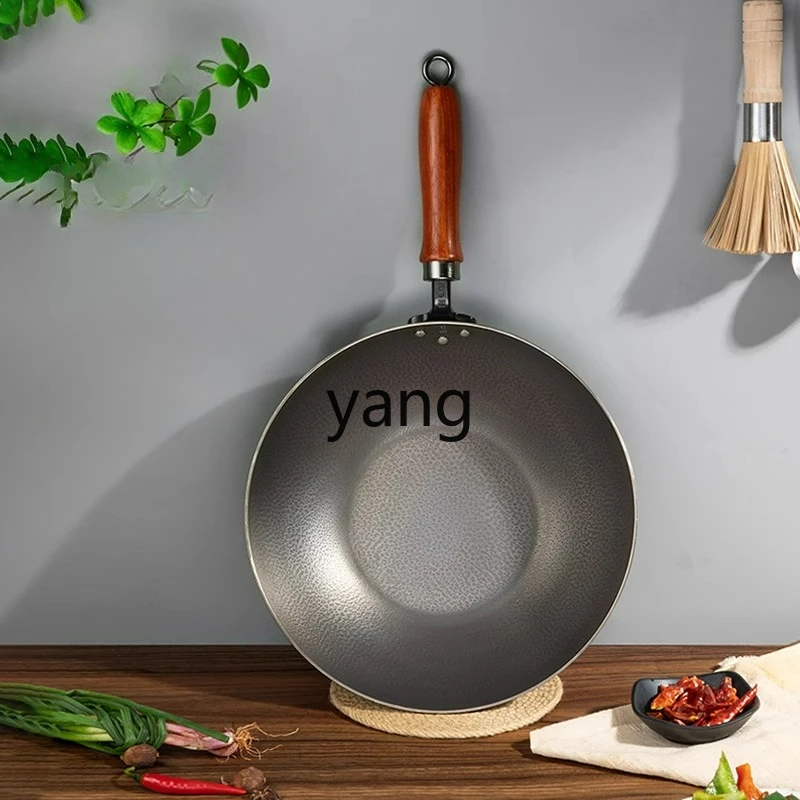 

LTT Forged Hammer Pure Titanium Pot Uncoated Non-Stick Pot Household Wok
