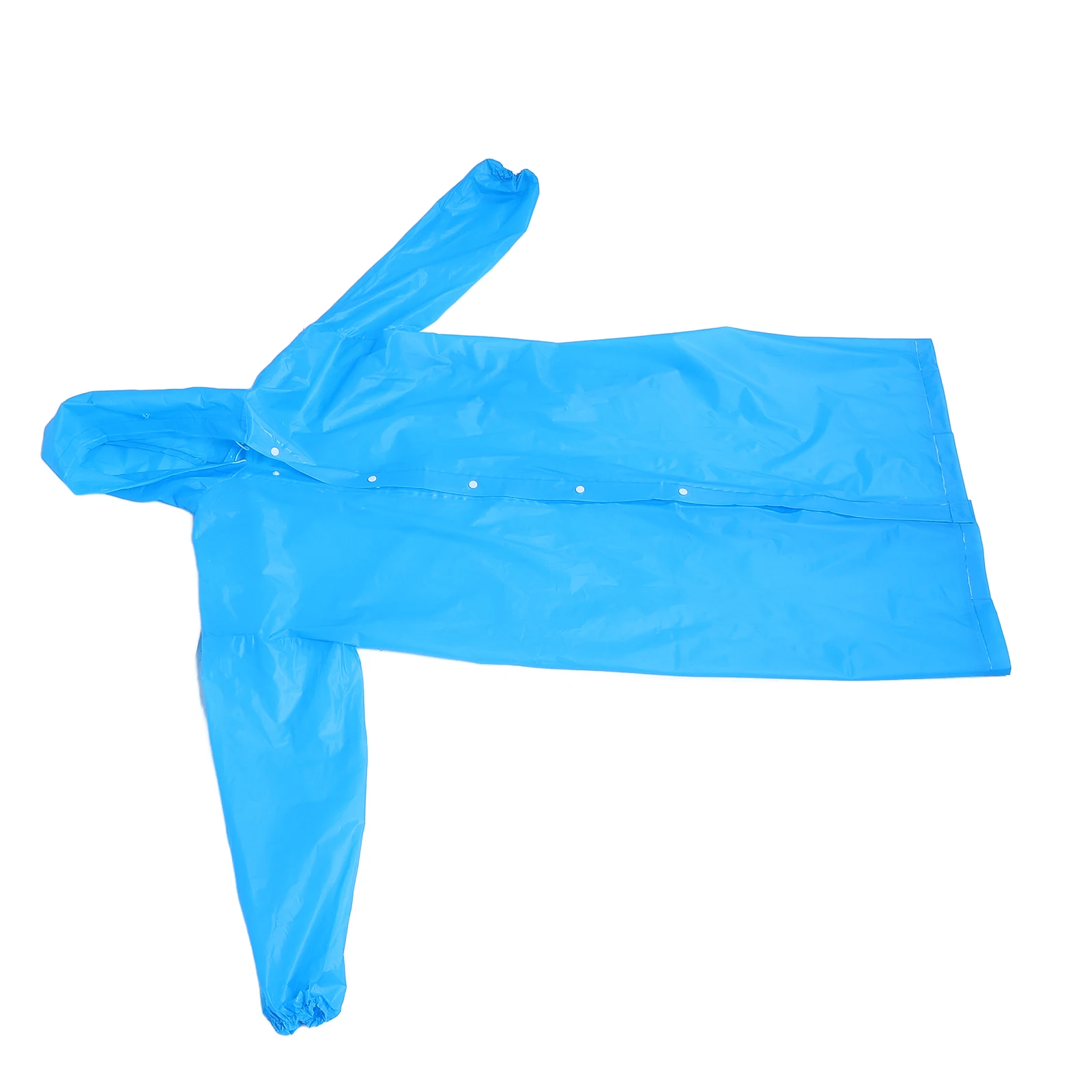 

Thickened Adult Raincoat Long Blue Hooded Poncho Lightweight Travel Reusable Durable Fullbody Outdoor Hiking Camping