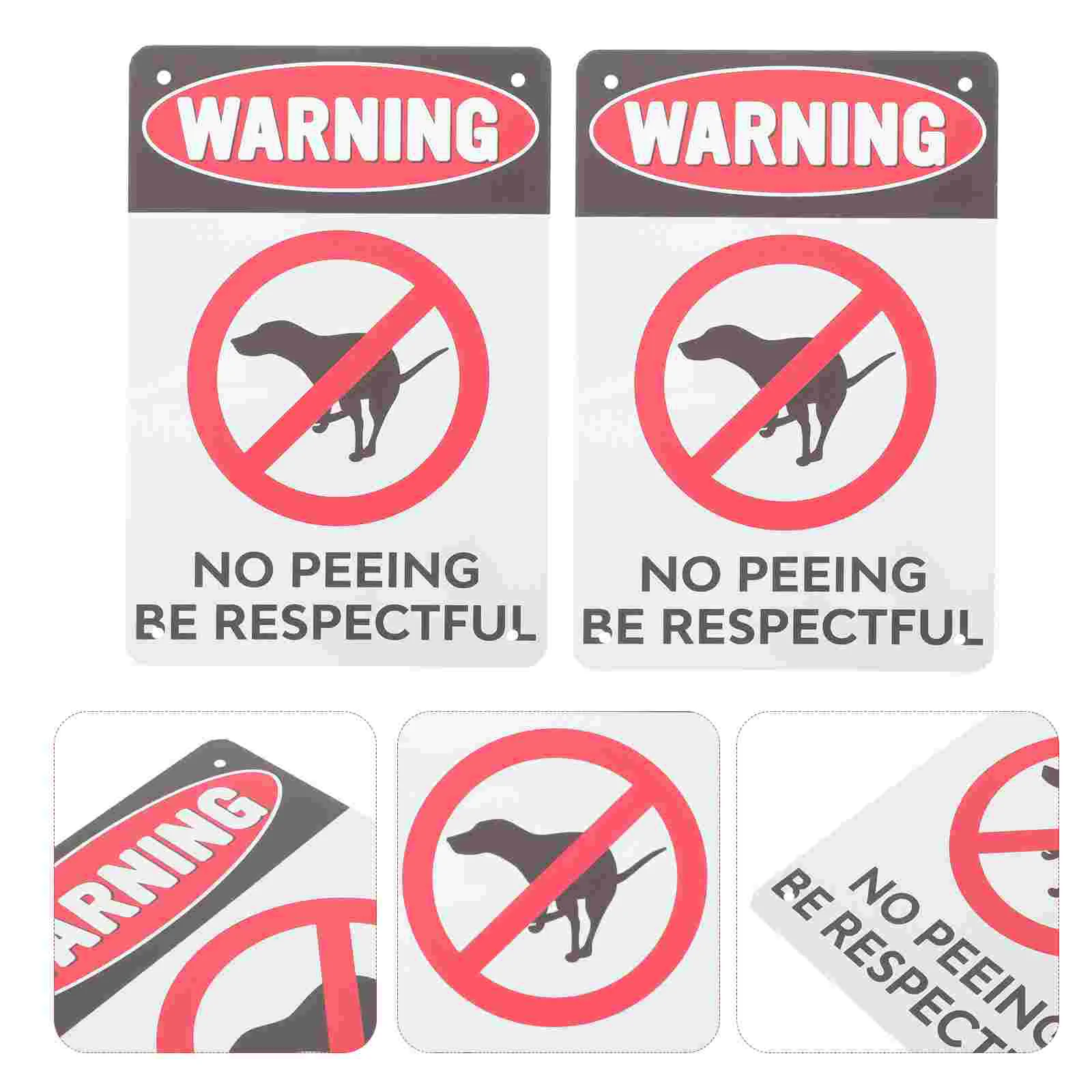 

2 Pcs Children's Room Stickers No Dogs Warning Sign Warm Protection Device Vintage Decorative Decorate Outdoor