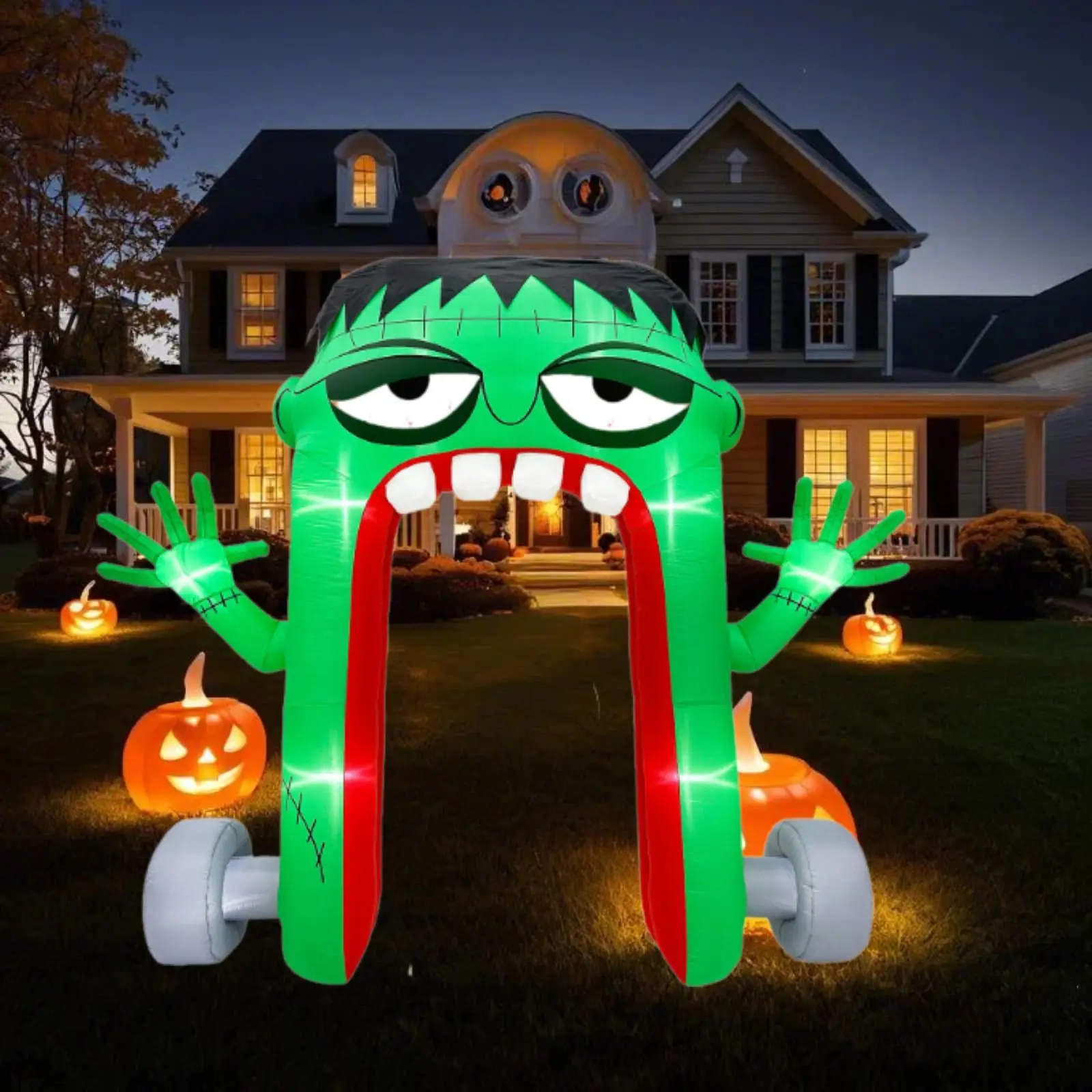 Halloween Inflatable Decoration Outdoor US Plug Ornament Built in LED Light