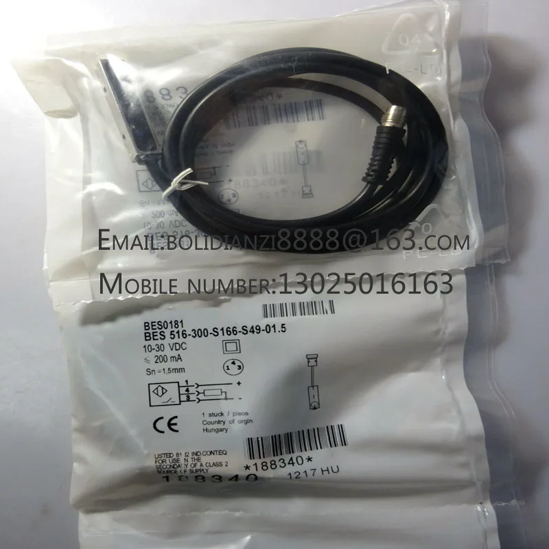 

The brand-new original sensor BES0181 BES 516-300-S166-S49-01,5 warranty for one year in stock