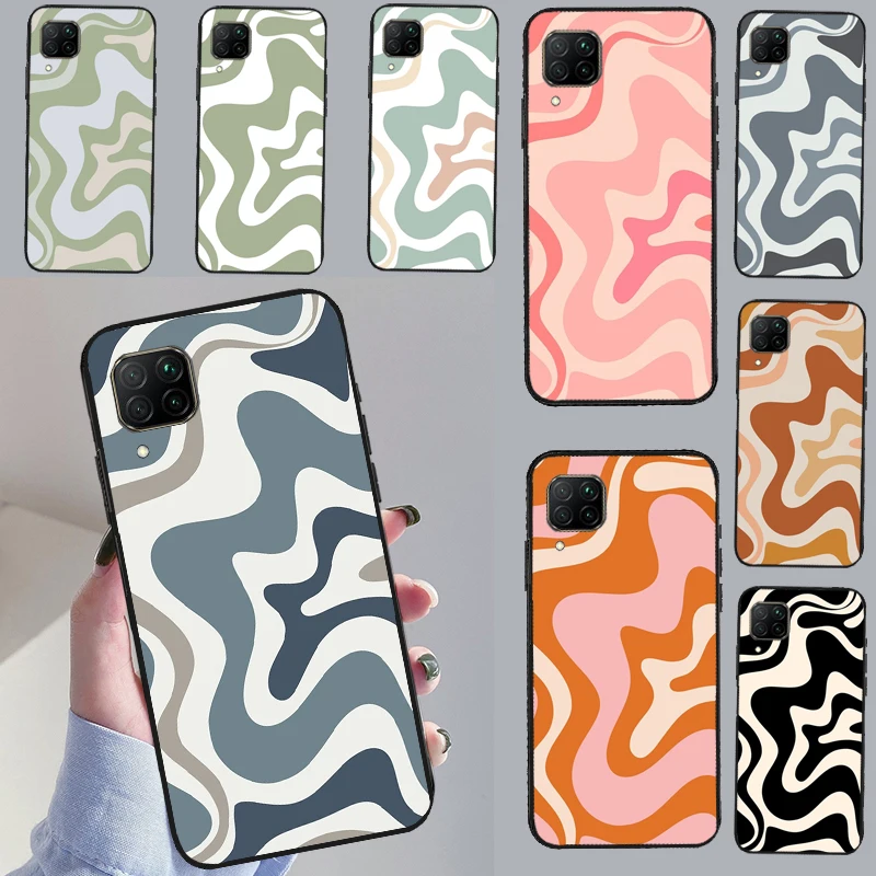 Retro Liquid Swirl Abstract For Honor Magic 5 Pro 50 70 90 X8 X7a X9a Huawei P Smart Nova 9 5T P60 P40 P20 P30 Lite Case