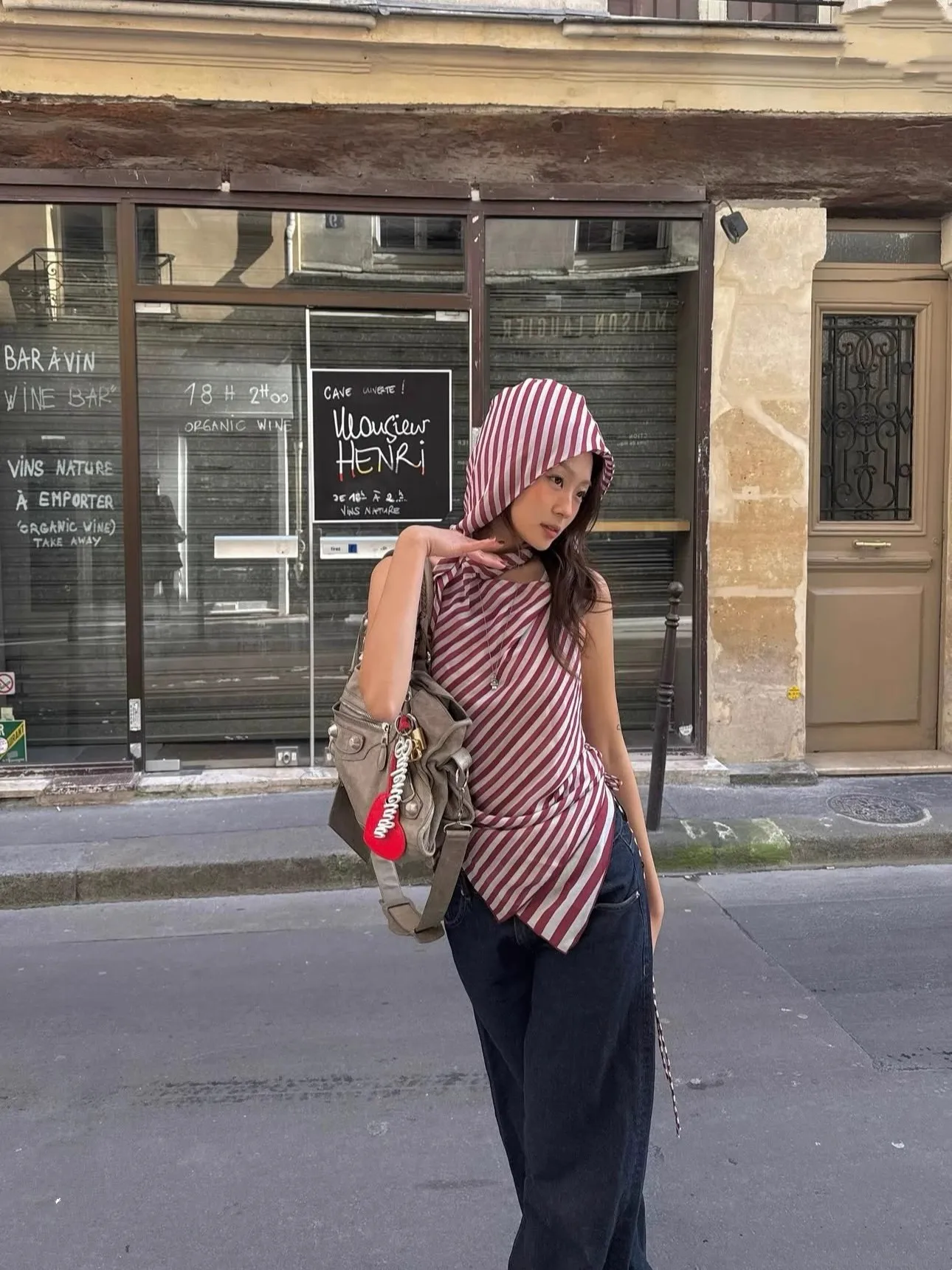 

Jaded London Color Blo Шарф с асимметричным подолом, жилет с капюшоном в полоску, дизайн для поездок на работу, женская верхняя одежда