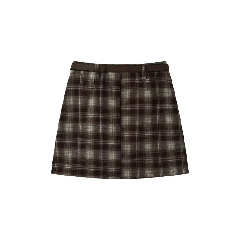 

Mini Skirts for Women Plaid High Waist British Style Striped A-line Short Skirt Casual Simple Young Lady Korean Preppy Clothing