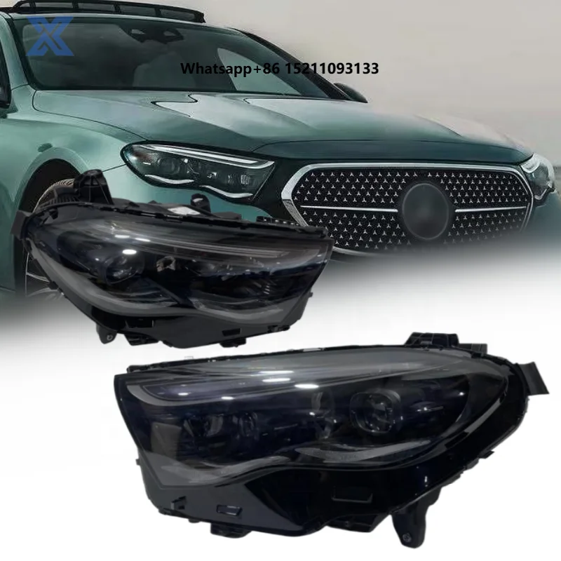 For Class W214 2024 2025 High-end Digital Meteor Shower Led Headlights for Mercedes E Class Accessories