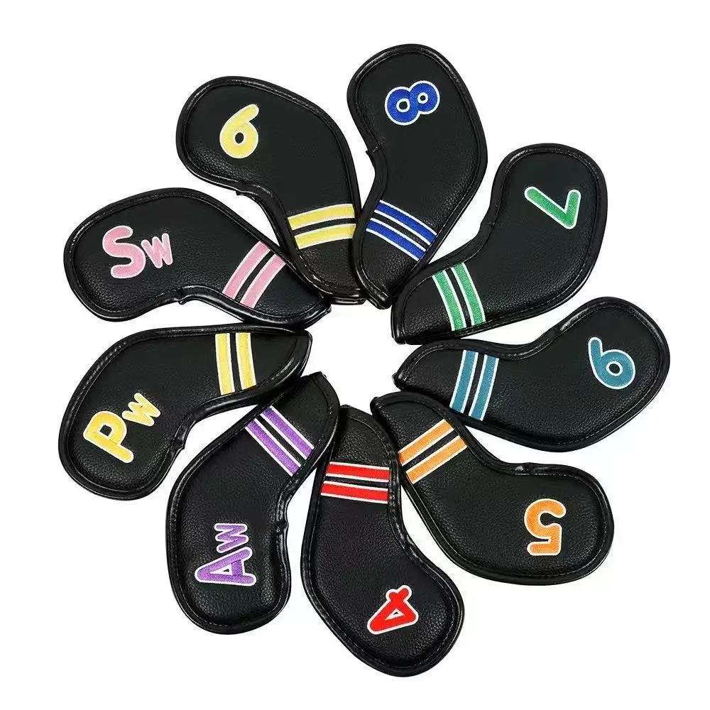 Golf Club Covers Set Neoprene Protector for Irons Value 9Pack, Headcover Number Universal Head Cover Fit Main Irons Clubs