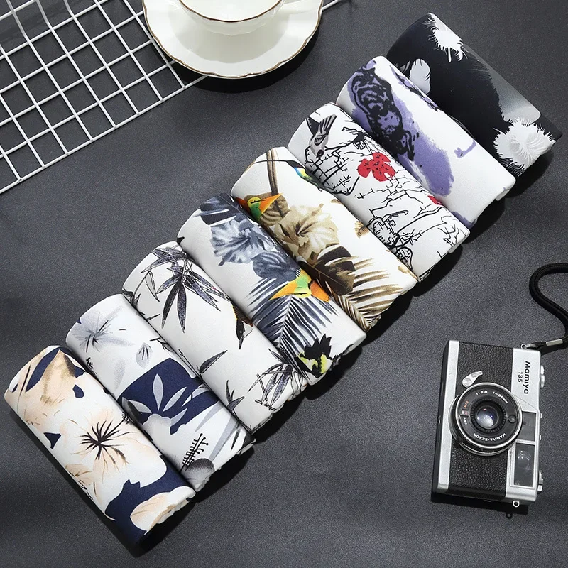 4pcs/Lot Men\'s Panties Male Underpants Man Pack Shorts Boxers Underwear Fashion Sexy Mens Boxer Ultrathin Large Size L-4XL