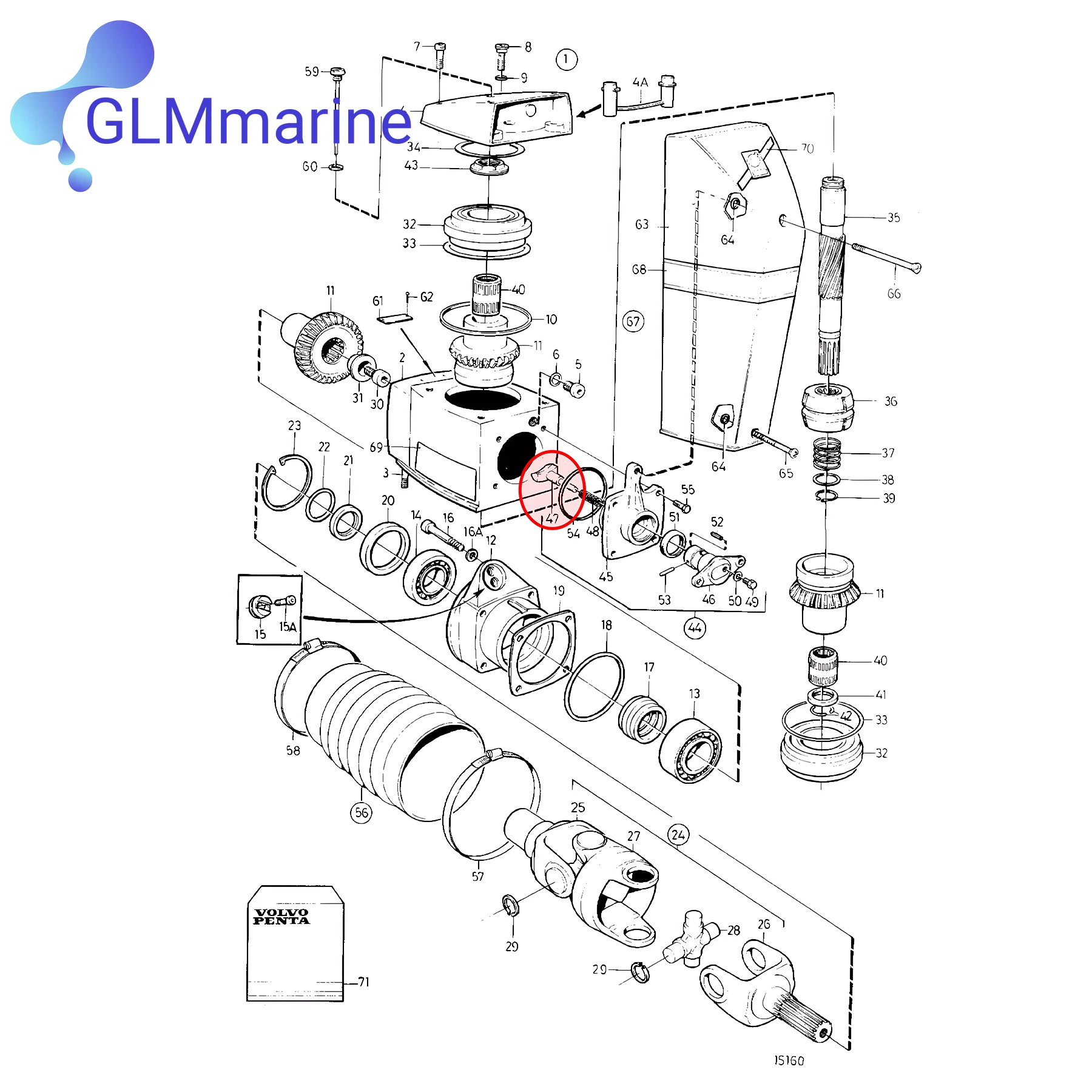 3856502 Shift Shoe Replacement for Volvo Penta Stern Drive AD31 AD41 TAMD DP DPX KAD SX TSK XDP Series Engine